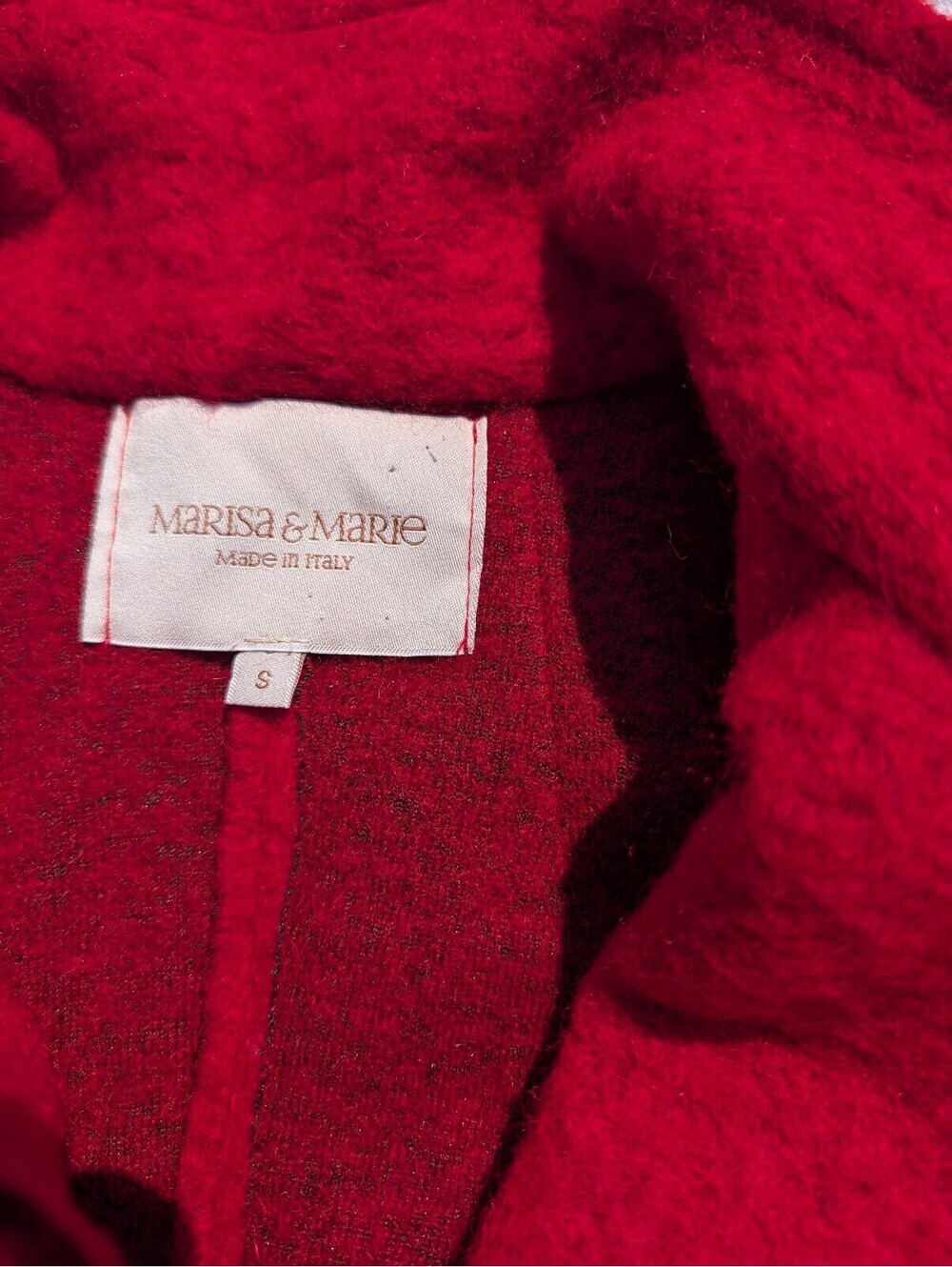 Marisa & Marie Women's Red Wool Blazer – Made in Italy Size Small - Picture 2 of 7